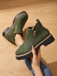 Linde Orthopedic-Style Side-Zip Ankle Boots with Lug Sole - image 9