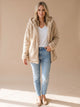 Lieke Oversized Hooded Teddy Fleece Zip-Up Jacket - image 1