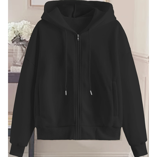 Lydie Oversized Zip-Up Hoodie with Pockets - image 2