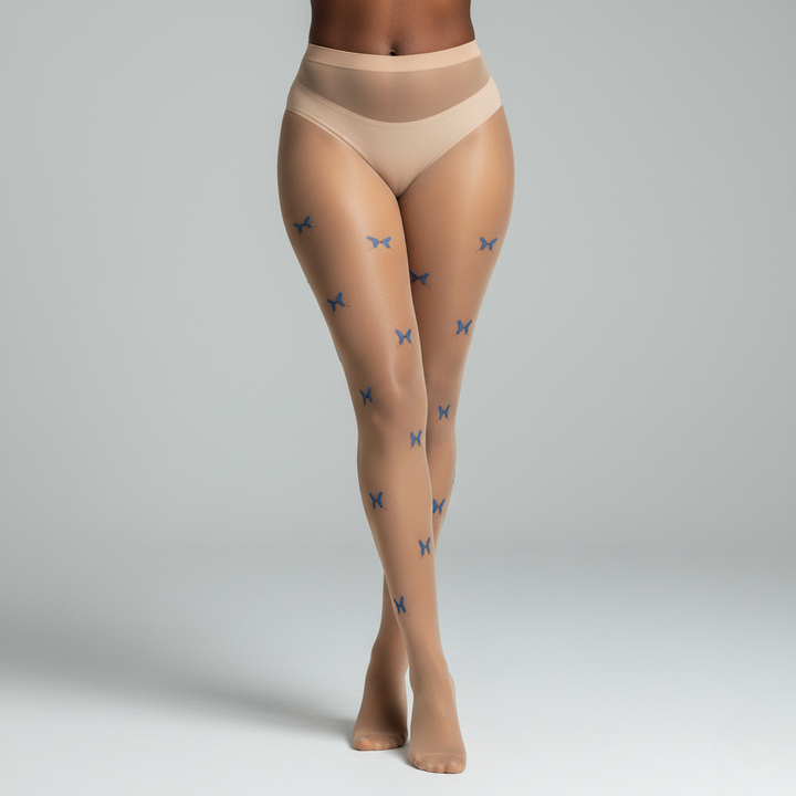 Wendela Sheer Tights with Butterfly Pattern - image 2