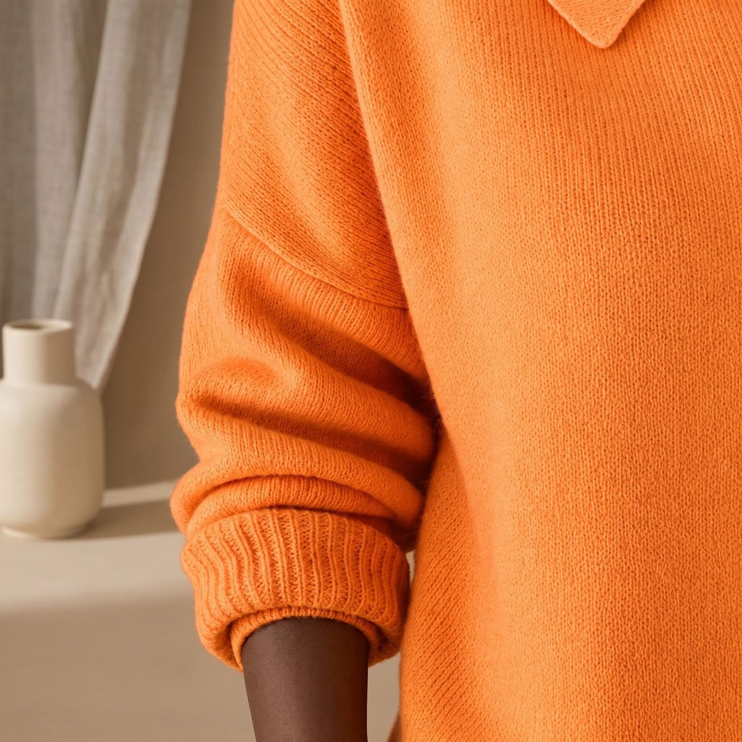 Gerdien Polo-Collar Button-Front Knit Cardigan - image 6