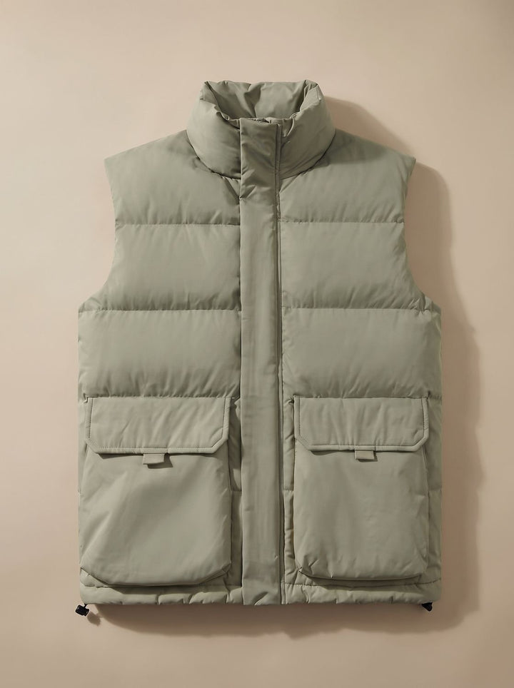 Rinske Quilted Puffer Vest with High Neck and Flap Pockets - image 7