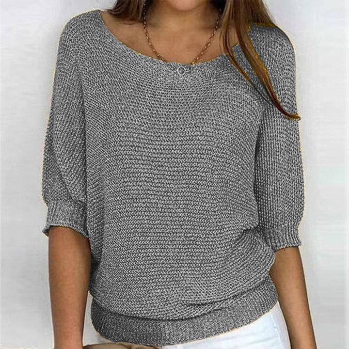 Elske Relaxed Batwing-Sleeve Knit Pullover - image 2
