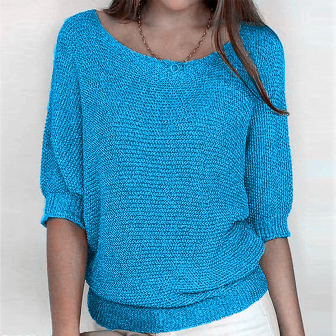 Elske Relaxed Batwing-Sleeve Knit Pullover - image 3