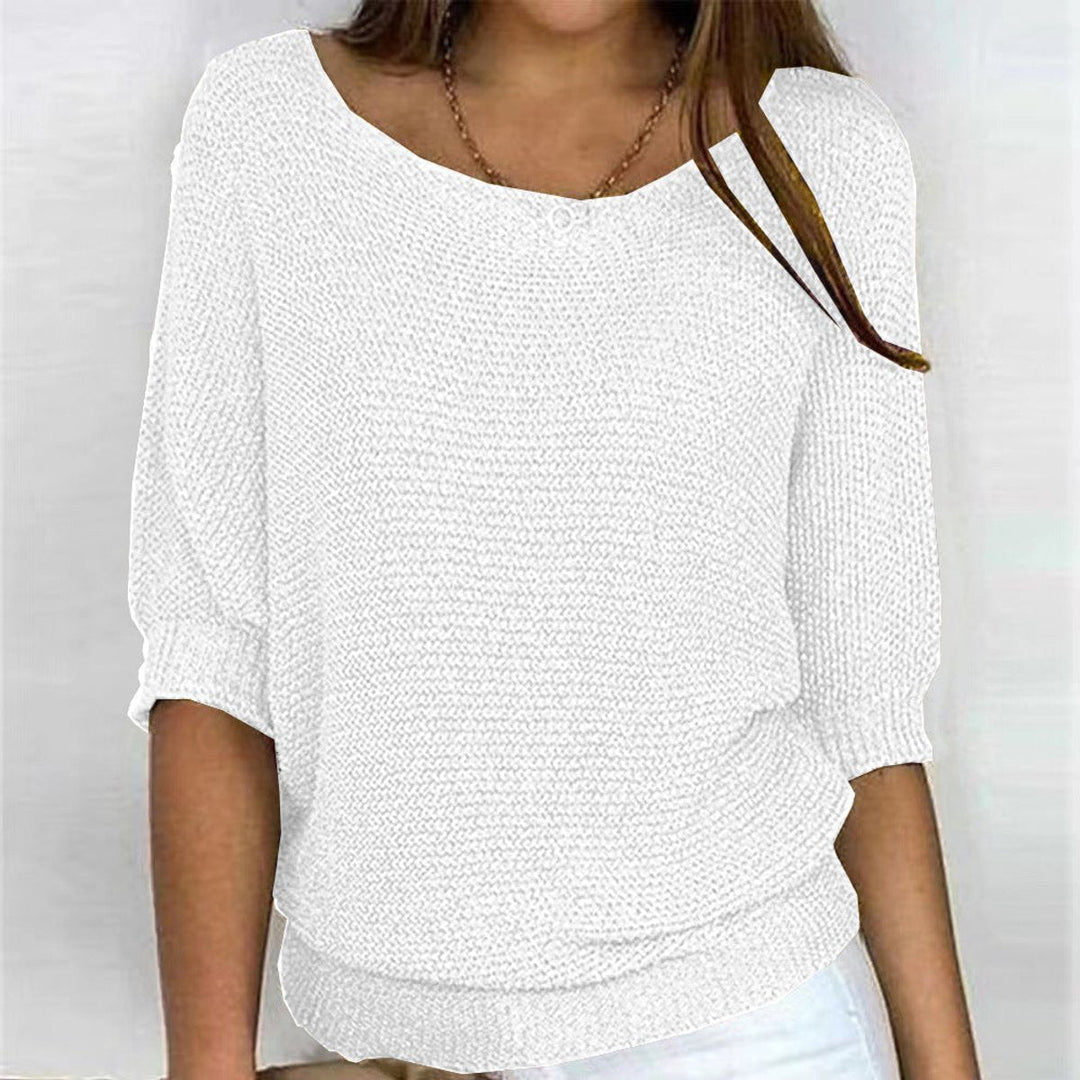 Elske Relaxed Batwing-Sleeve Knit Pullover - image 9