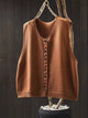Celestine | Women's Oversized Ribbed Padded Gilet for Layering in Orange