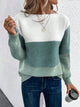 Tessel Color-Block Crewneck Knit Sweater - image 1