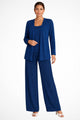 Luna | Women's Sequined Three-Piece Wide-Leg Trouser Suit