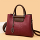 Priya Croc-Embossed Shoulder Bag with Braided Handles - image 5