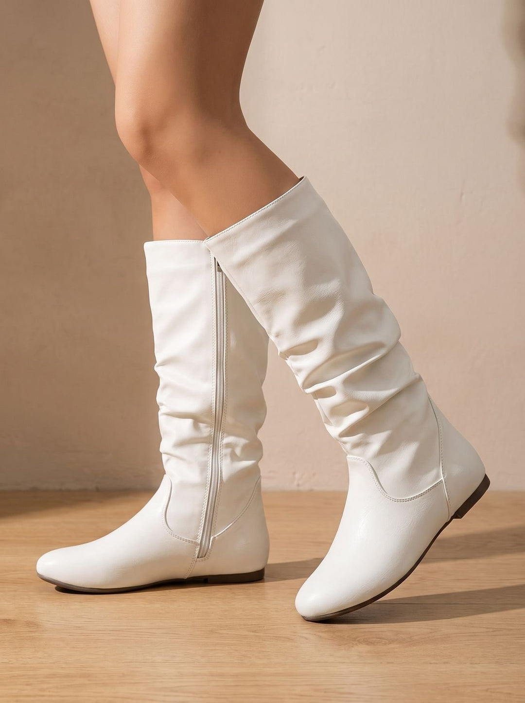 Mirthe Slouchy Flat Knee-High Boots with Side Zip - image 15