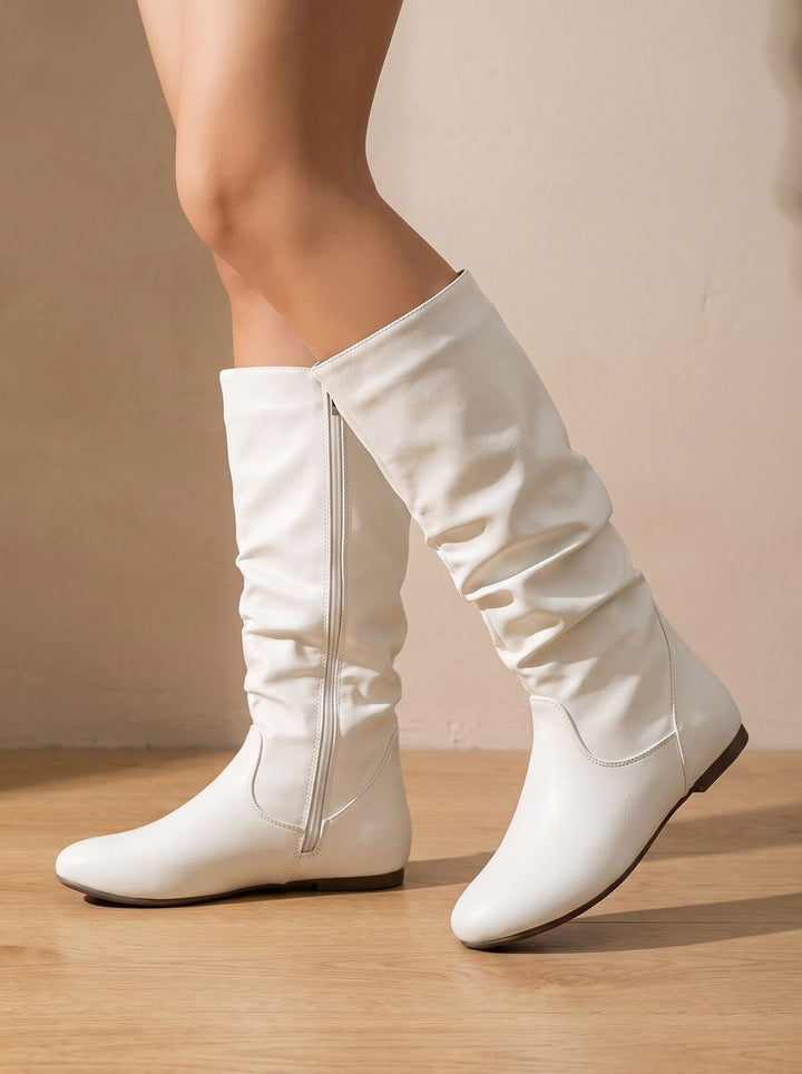 Mirthe Slouchy Flat Knee-High Boots with Side Zip - image 15