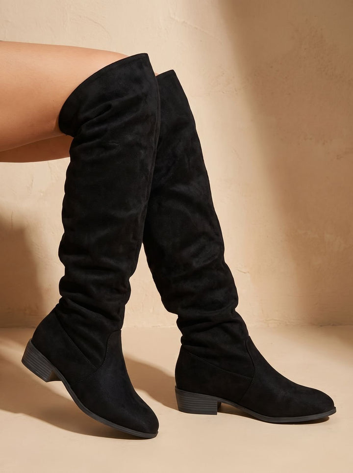 Annelot Slouchy Over-the-Knee Boots with Pointed Toe - image 10