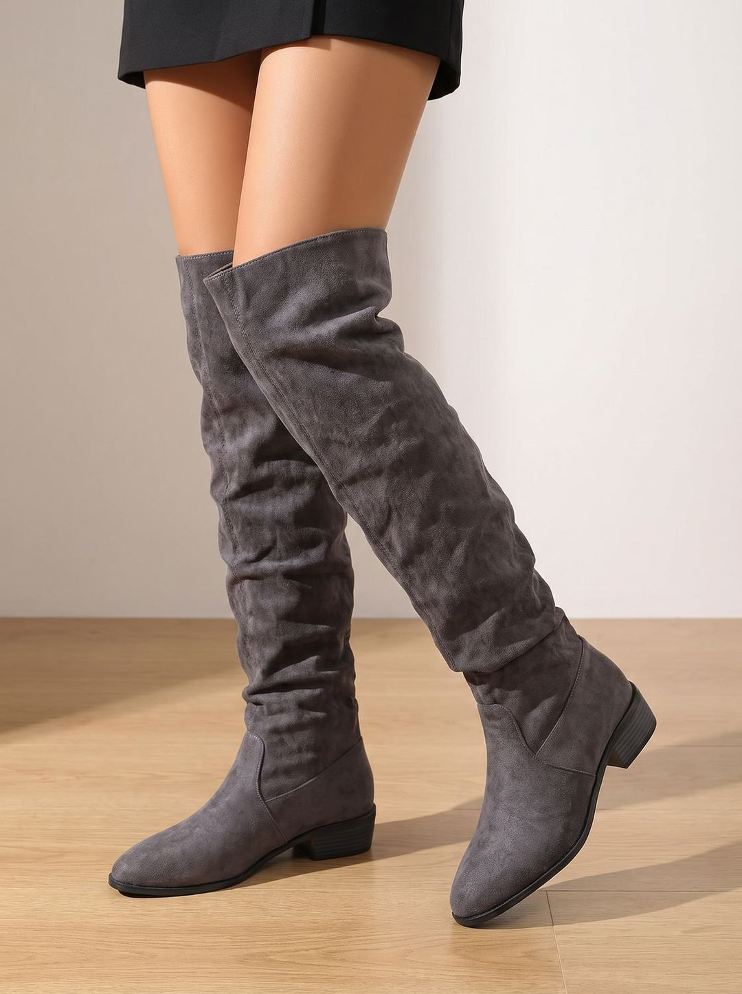 Annelot Slouchy Over-the-Knee Boots with Pointed Toe - image 12