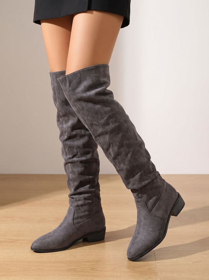 Annelot Slouchy Over-the-Knee Boots with Pointed Toe - image 12