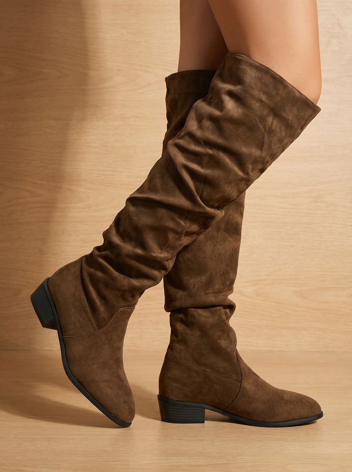 Annelot Slouchy Over-the-Knee Boots with Pointed Toe - image 13