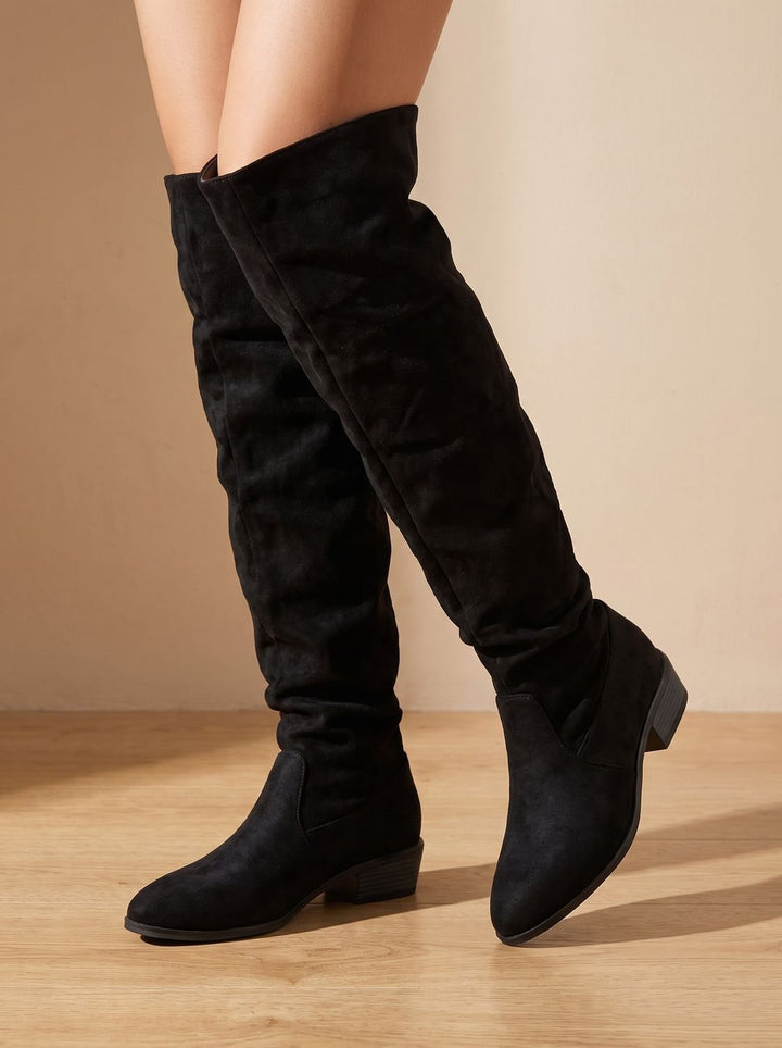 Annelot Slouchy Over-the-Knee Boots with Pointed Toe - image 7