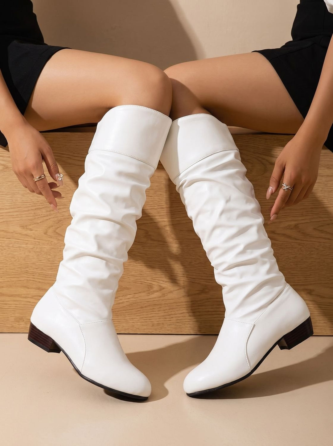 Saar Slouchy Pointed-Toe Pull-On Knee-High Boots - image 10