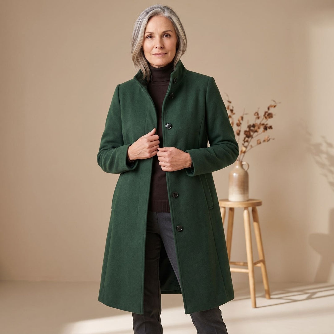 Evi Stand-Collar Wool-Blend Midi Coat - image 6