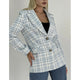 Idina Tweed Check Tailored Blazer - image 8