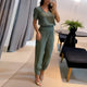 Selby | Women's Oversized Trousers for Fall and Winter in Olive Green