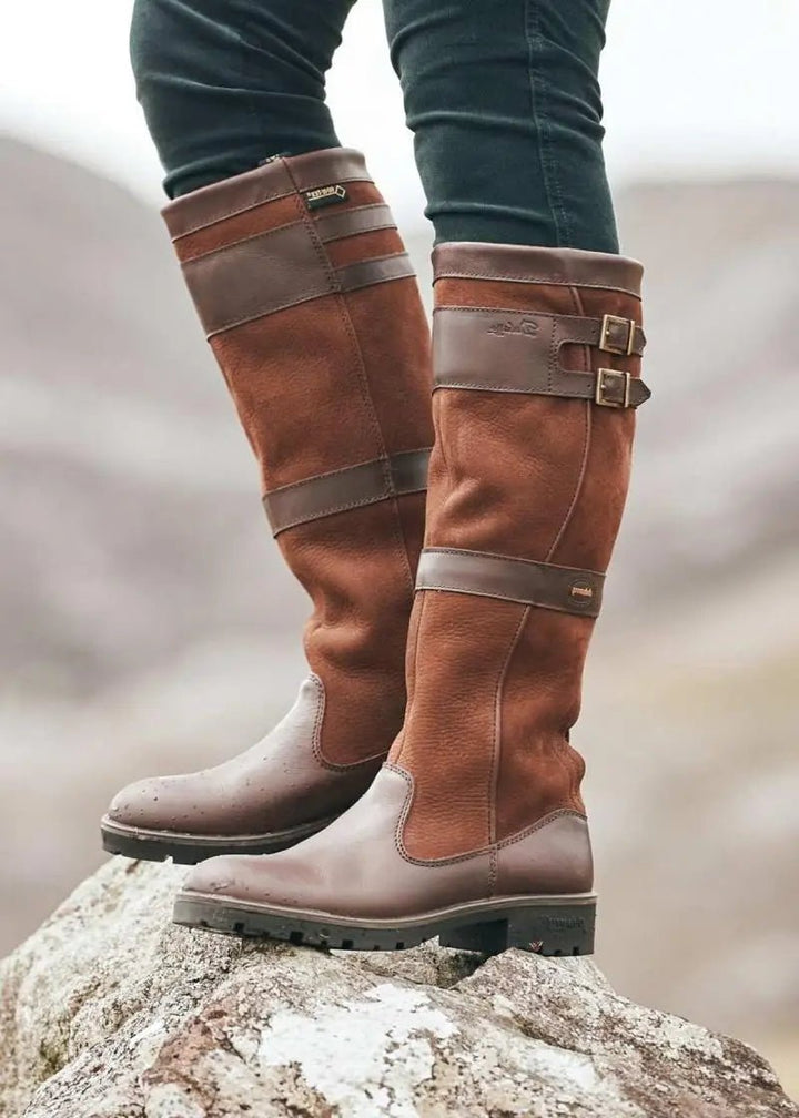 Theodora | Women's Cushioned Buckle Boots for All-Day Wear in Brown