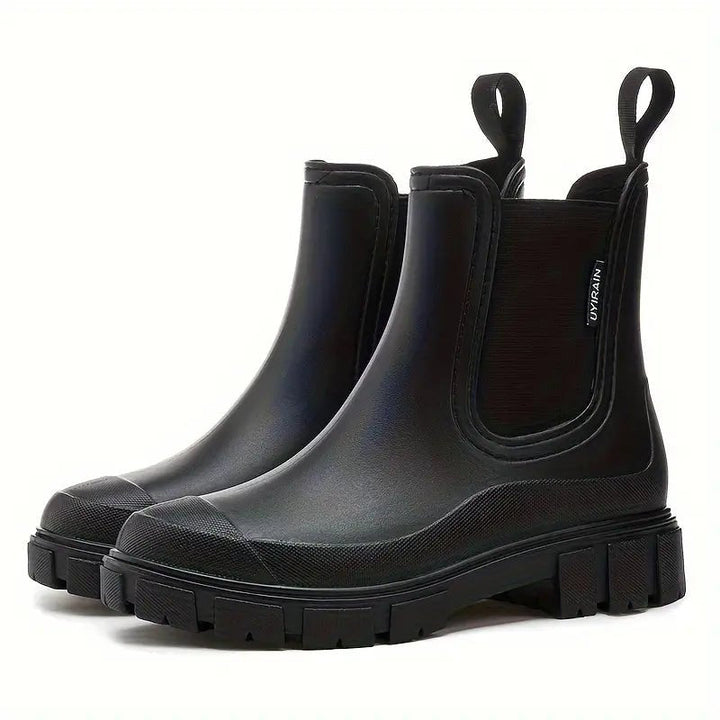 Serilda | Women's Slip-On Platform Boots for Standing All Day in Black