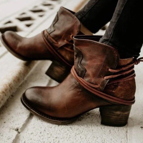 Wilhelmine | Women's Lace-Up Boots for All-Day Wear in Brown