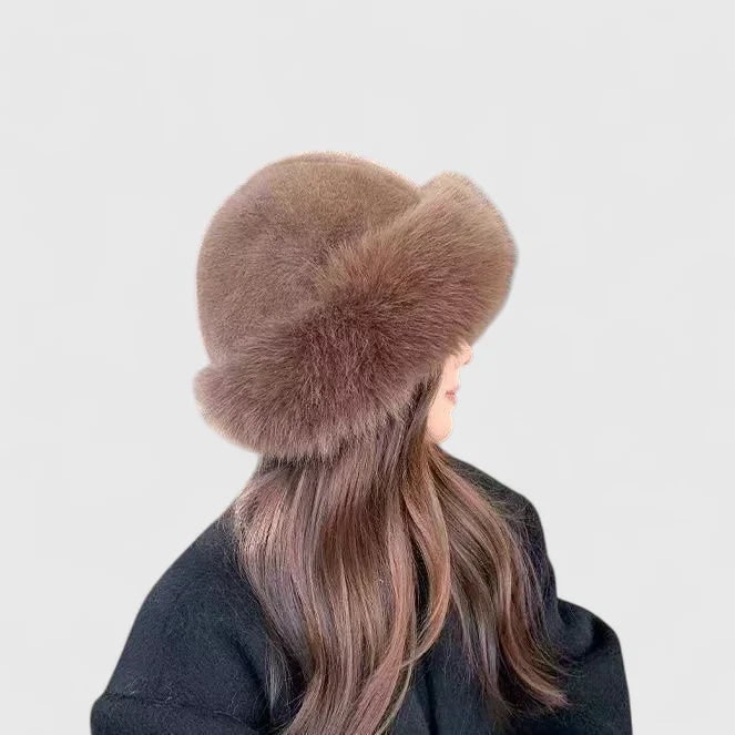Doortje Faux Fur Hat with Fluffy Turned-Up Brim - image 5