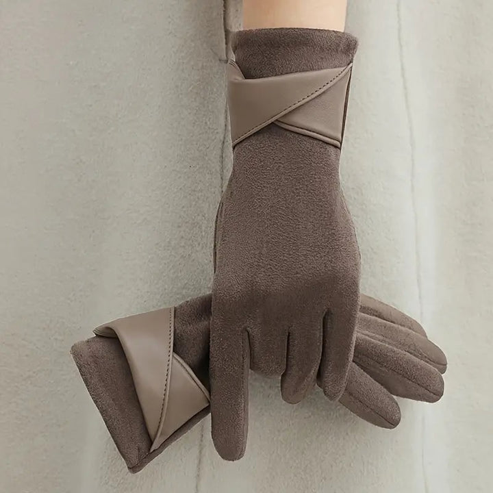 Mercia Fleece-Lined Faux Suede Gloves - image 1