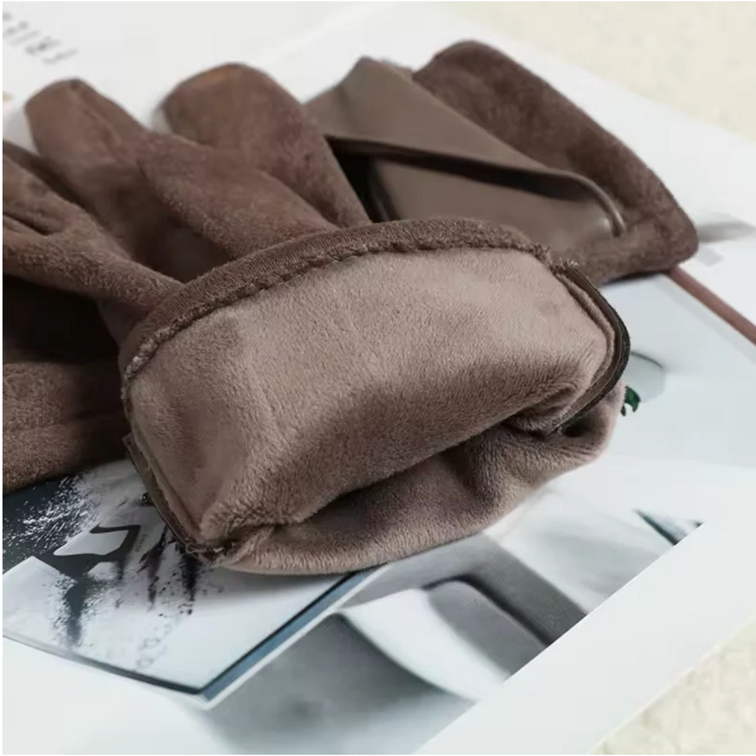 Mercia Fleece-Lined Faux Suede Gloves - image 2