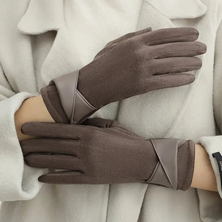 Mercia Fleece-Lined Faux Suede Gloves - image 3