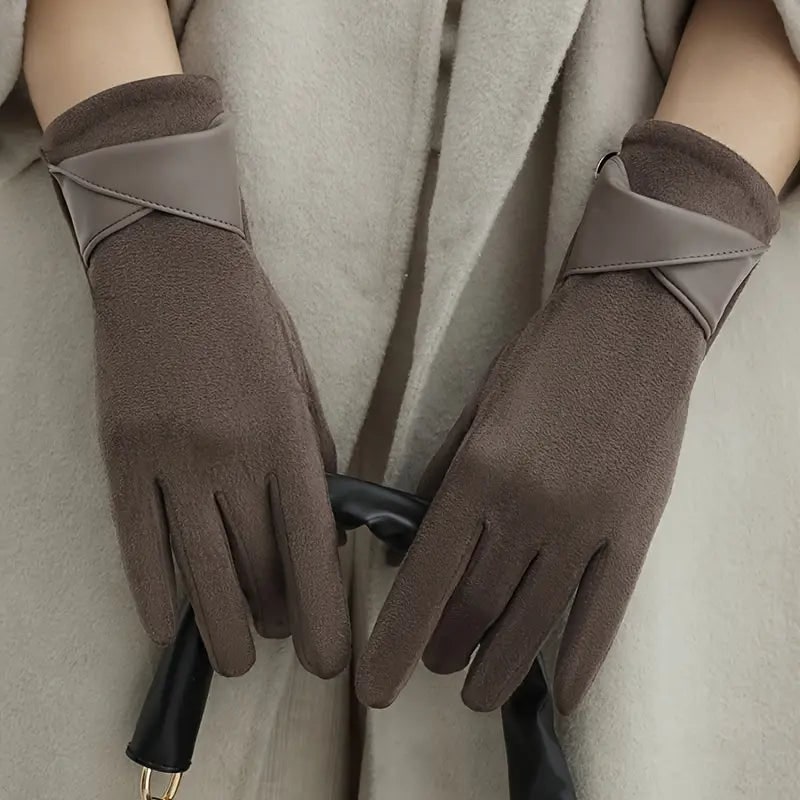 Mercia Fleece-Lined Faux Suede Gloves - image 4
