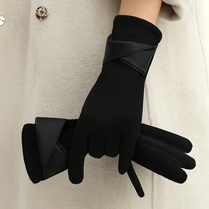 Mercia Fleece-Lined Faux Suede Gloves - image 7