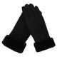 Wenna Faux Suede Gloves with Faux Fur Cuff - image 10