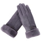 Wenna Faux Suede Gloves with Faux Fur Cuff - image 11