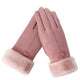 Wenna Faux Suede Gloves with Faux Fur Cuff - image 12