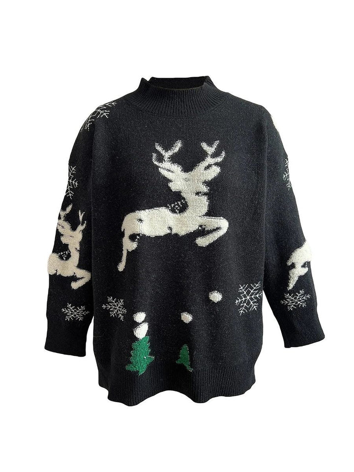 Inge Leaping Reindeer Christmas Sweater - image 5