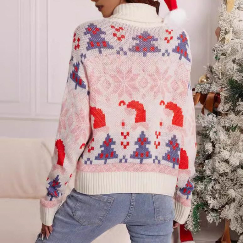 Babette Festive Knit Christmas Sweater with Santa Hats - image 4