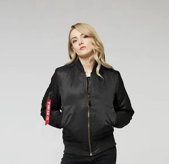 Grietje | Women's Bomber Jacket with Zip-Up and Stand Collar