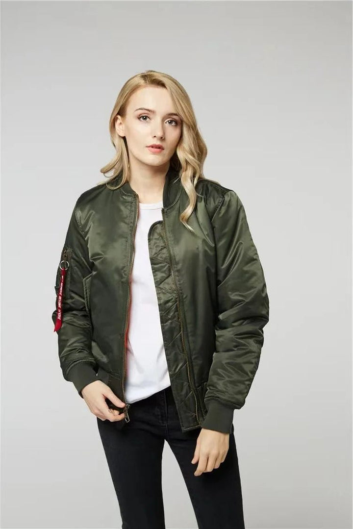 Grietje | Women's Bomber Jacket with Zip-Up and Stand Collar
